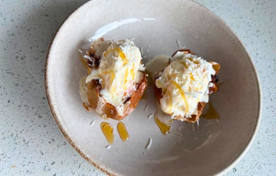 Air Fryer Apple Sundae