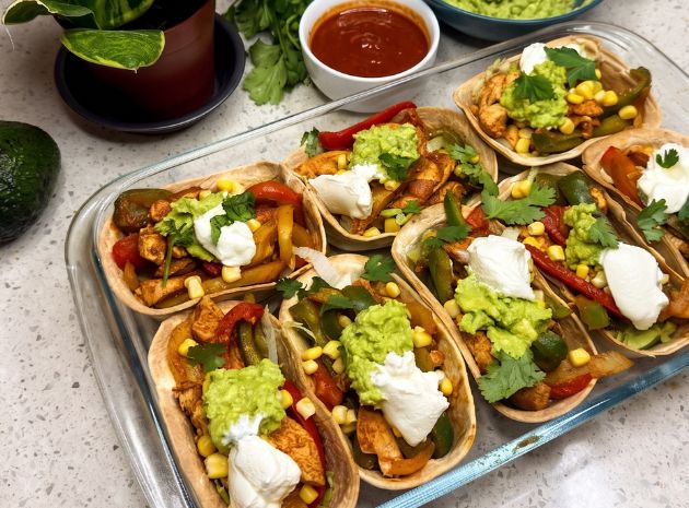 Loaded Chicken Fajita Boats