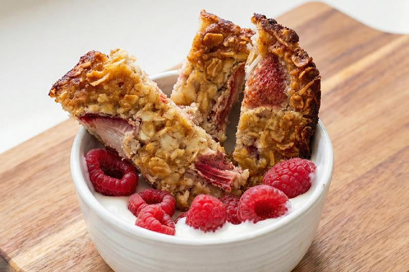 Raspberry Coconut Brekkie Bake