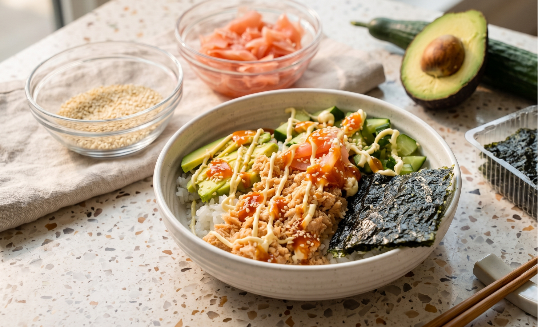 Lazy Salmon Sushi Bowl