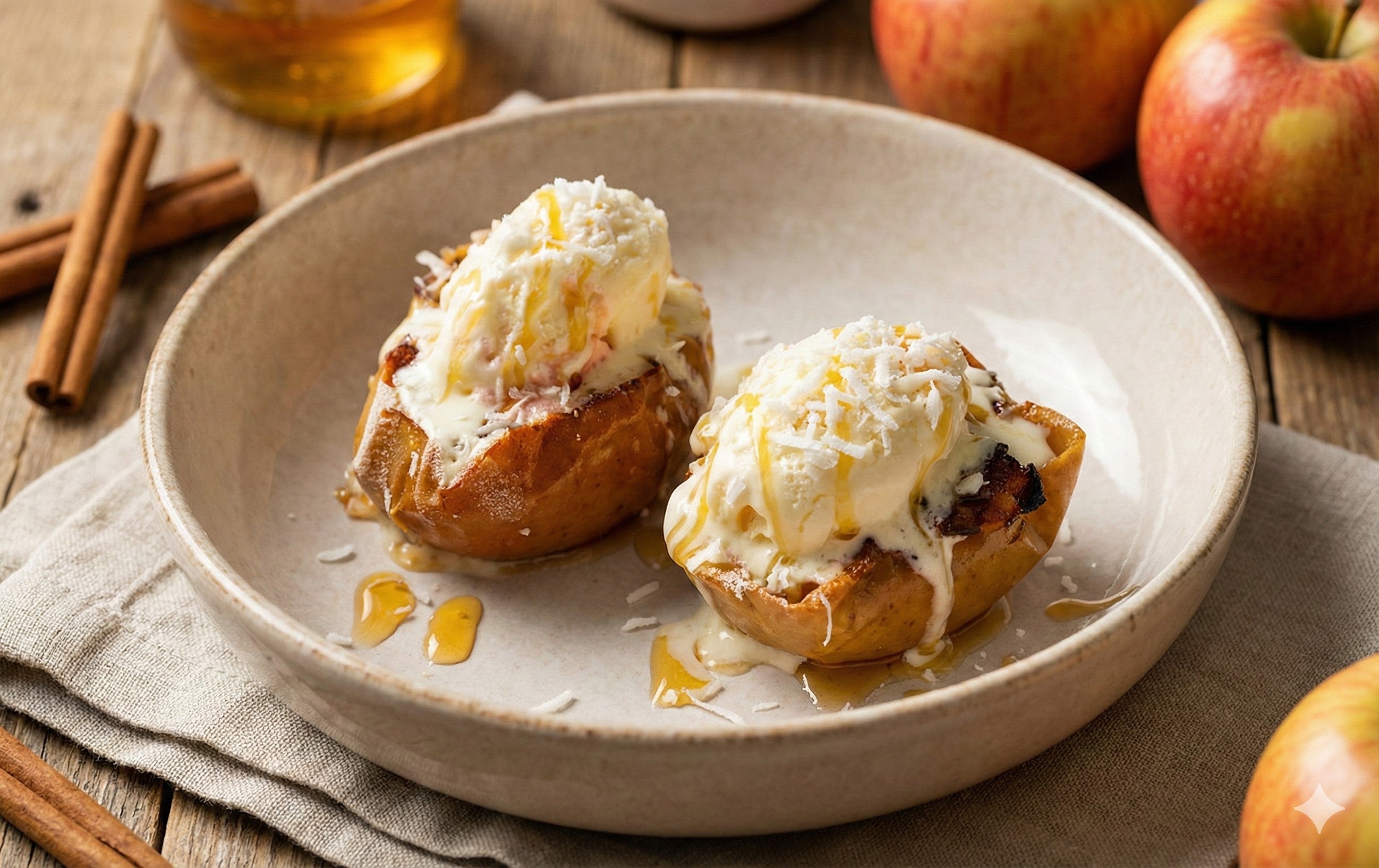 Air Fryer Apple Sundae