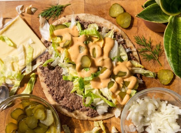 Easy Big Mac Souvlaki Wrap