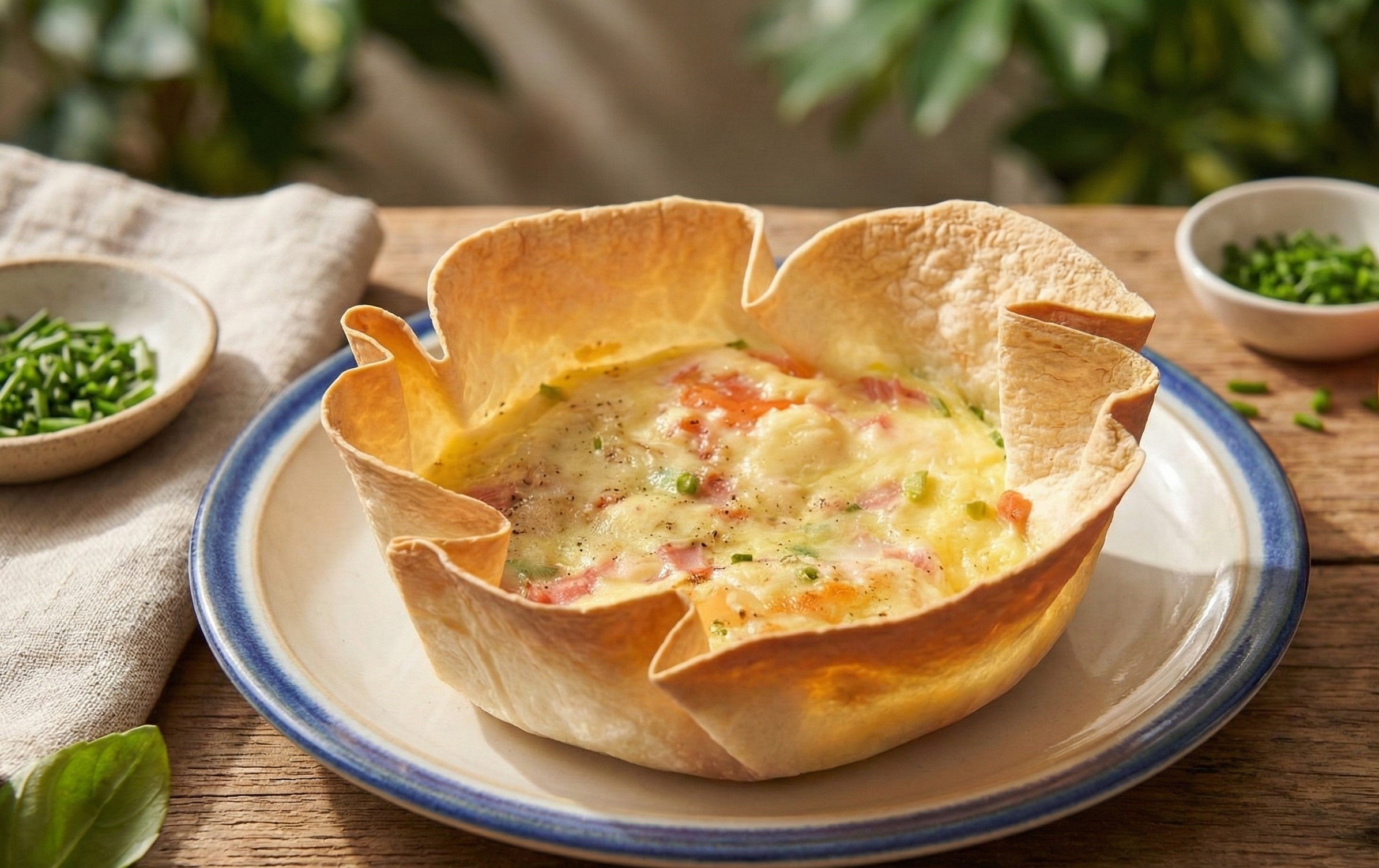 Tortilla, Egg, Ham & Cheese Easy Brekkie