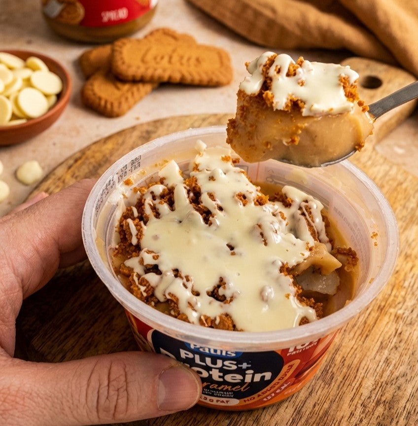 Biscoff & White Choc Loaded Caramel Dessert 