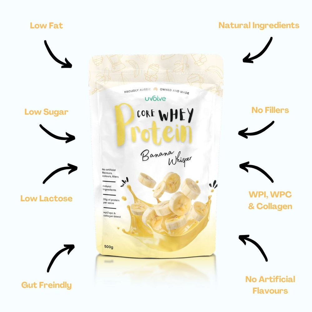 Core Whey Protein | Banana Whisper - 500g by Uvolve