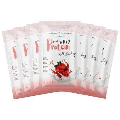 GrabNgo Core Whey Protein | Wild Strawberry Sachets - 7pk by Uvolve