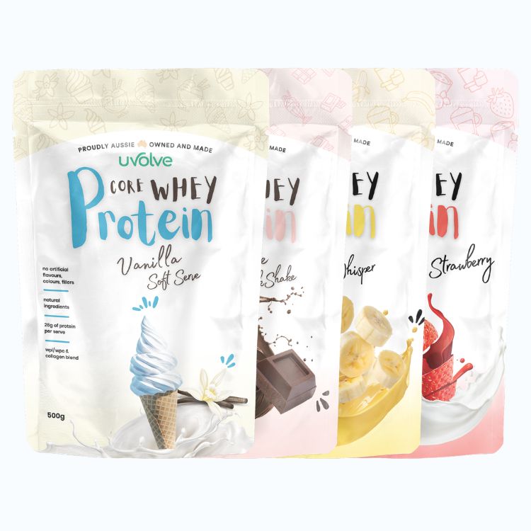 2kg | Variety Pack (4 Units) Core Whey Protein - 4x500g by Uvolve