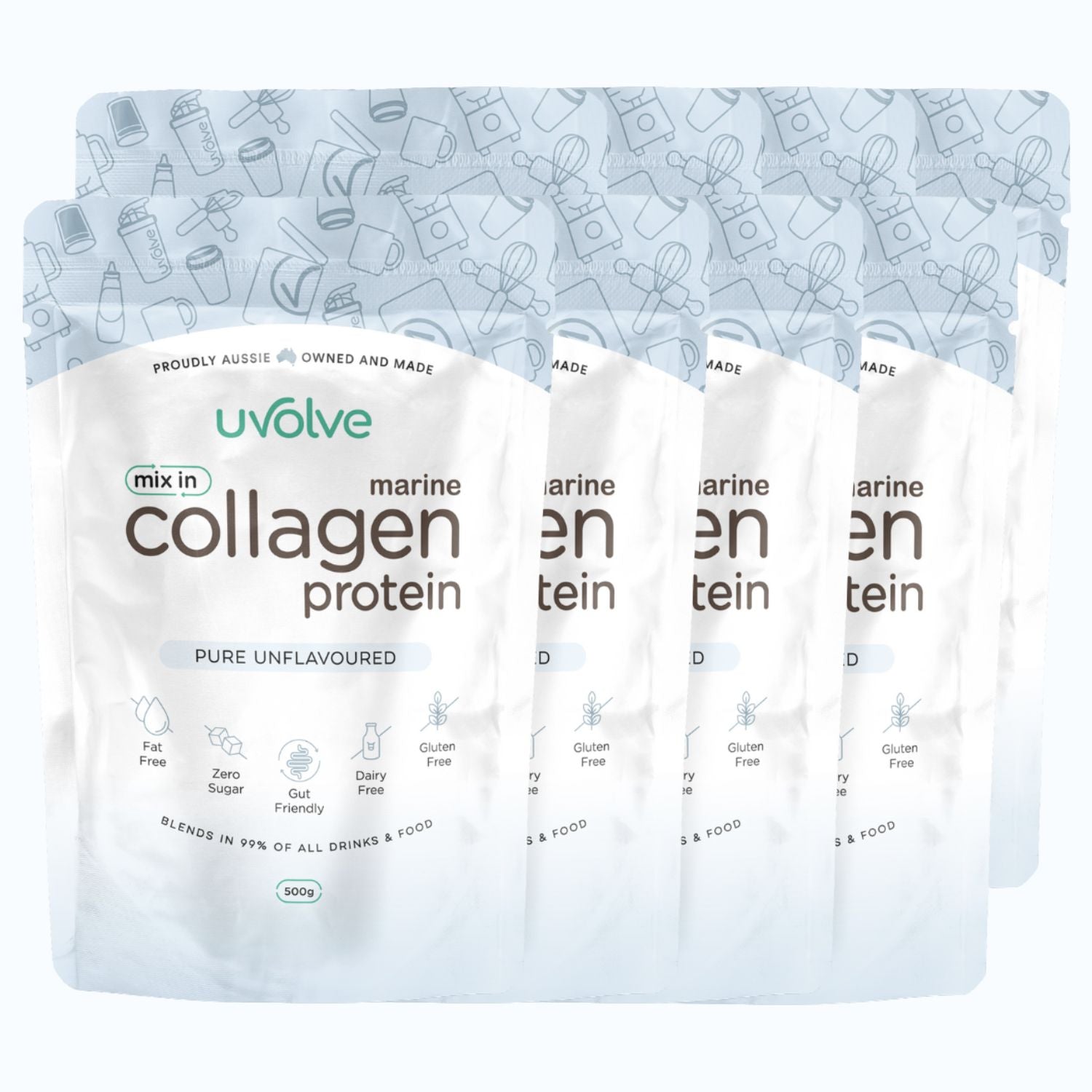 4kg Bulk Pack (8 units) | Mix-in Marine Collagen Protein - 8x500g By U ...