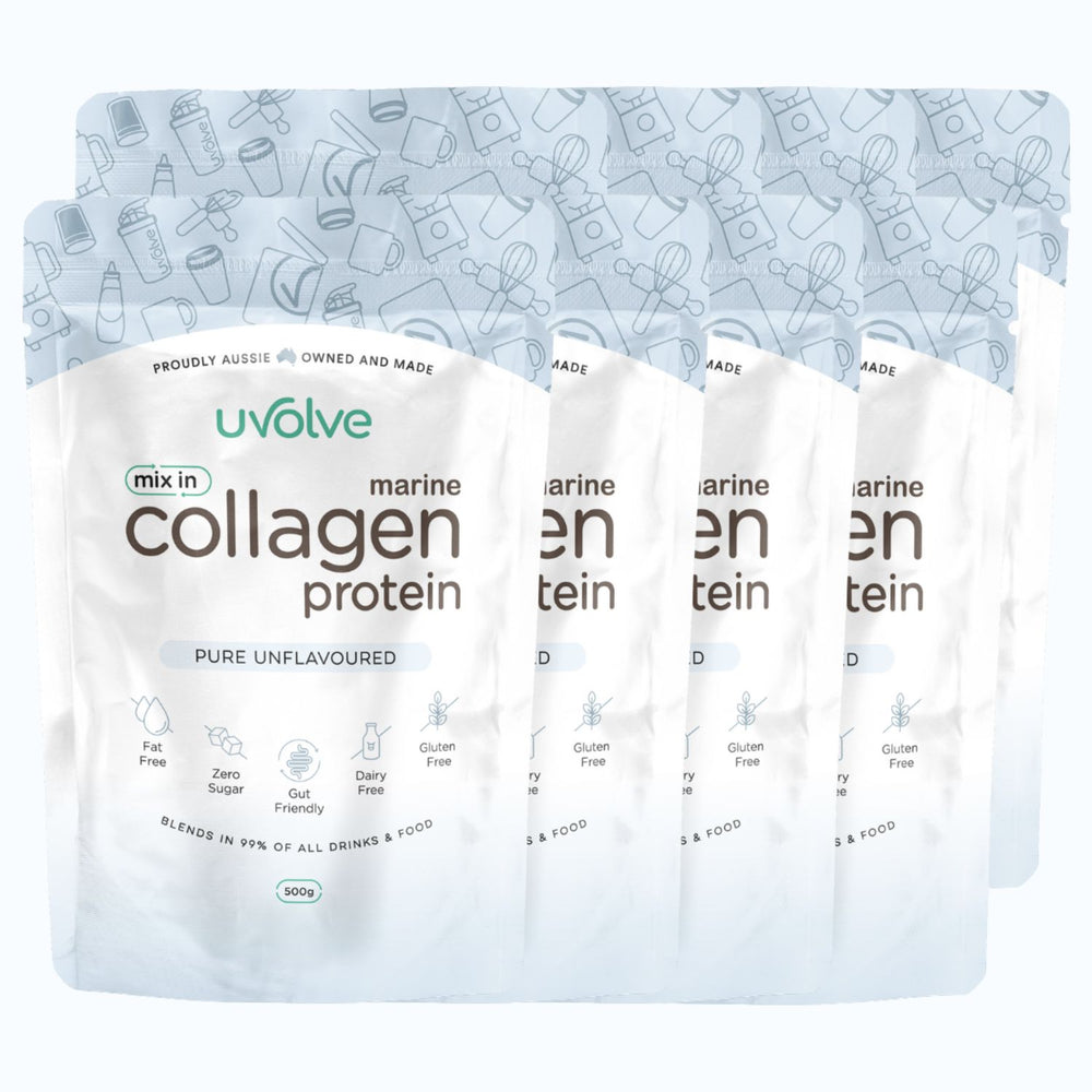 4kg Bulk Pack (8 units) | Mix-in Marine Collagen Protein - 8x500g By Uvolve